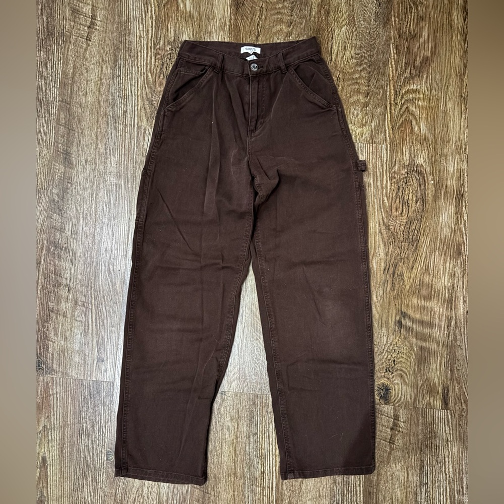 women’s garage brown carpenter wide leg pants size 1